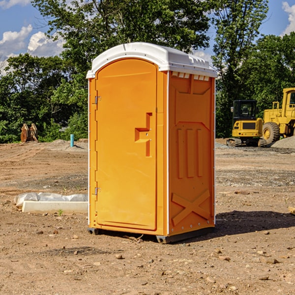 how often are the portable restrooms cleaned and serviced during a rental period in Henagar Alabama